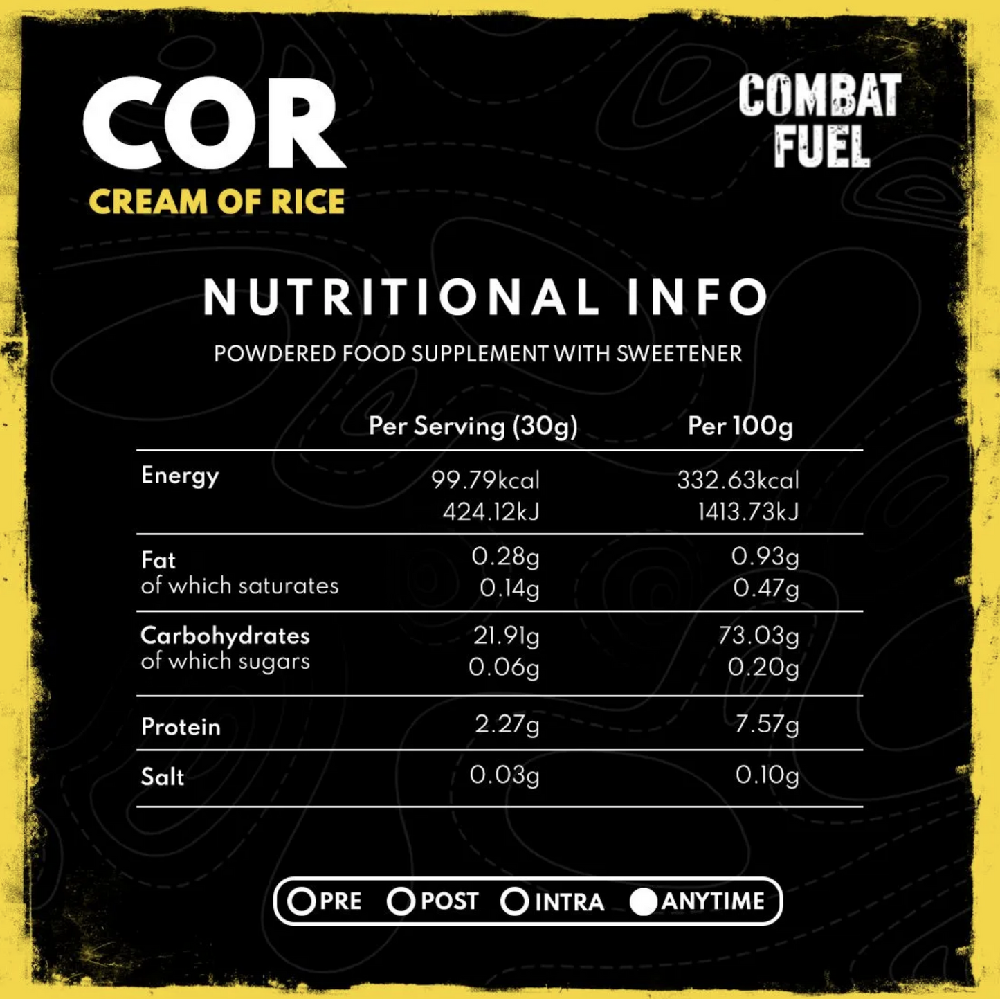 Combat Fuel - Cream of Rice